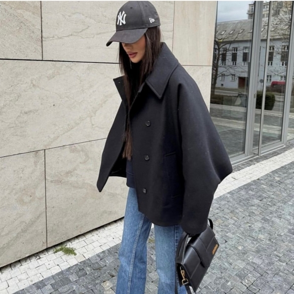 ZARA MANTECO WOOL COAT Black - Picture 4 of 17